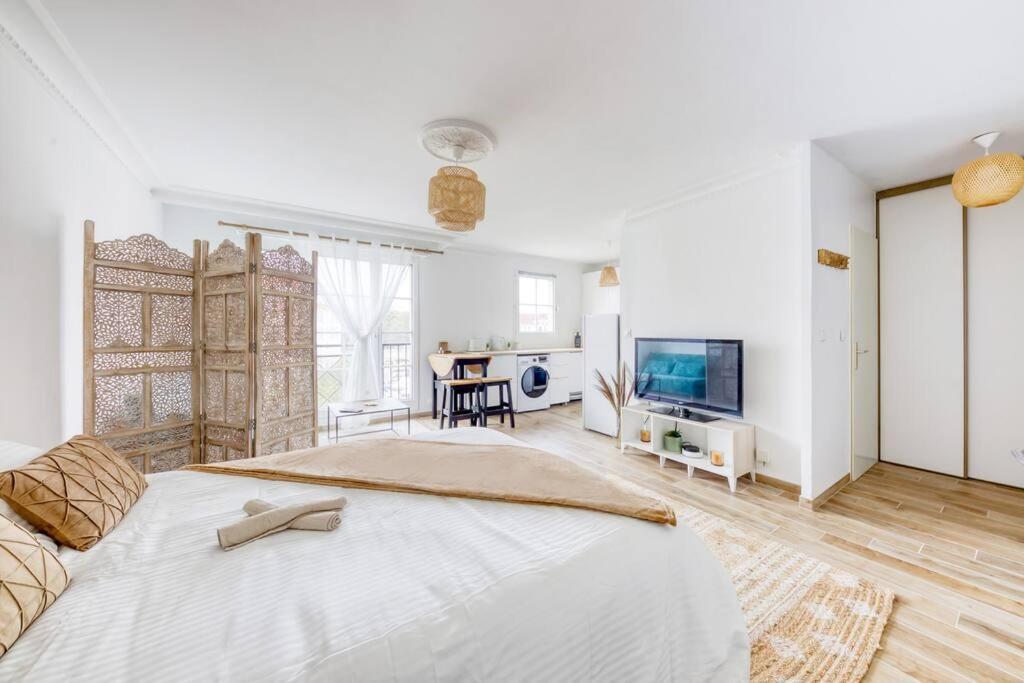 Studio Vue Direct Sur Le Port De Cergy, Parking Prive Gratuit Exterior foto